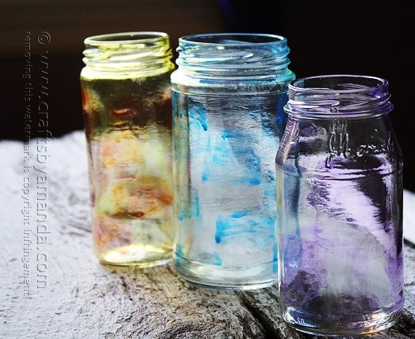 Painting on Jars with Glass Stain by Amanda Formaro of Crafts by Amanda