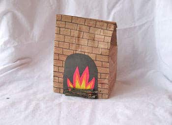 Paper Bag Fireplace by Amanda Formaro