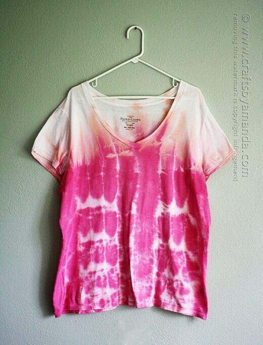 how to make a striped tie dye shirt