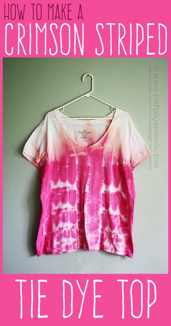 How to Tie Dye Cool Stripes by Amanda Formaro of Crafts by Amanda