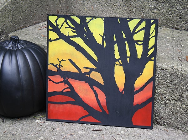 DIY Spooky Tree Painting for Halloween by Amanda Formaro of Crafts by Amanda