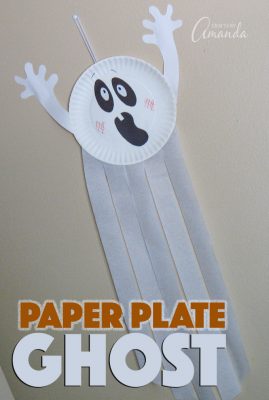 Paper Plate Ghost Craft - a fun Halloween craft for the kids to make