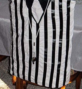 Football Craft: Referee Chair Cover by Amanda Formaro of Crafts by Amanda