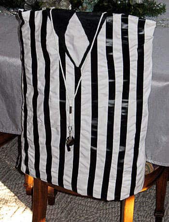 Football Craft: Referee Chair Cover by Amanda Formaro of Crafts by Amanda