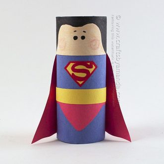 Cardboard Tube Superman Craft - Crafts by Amanda