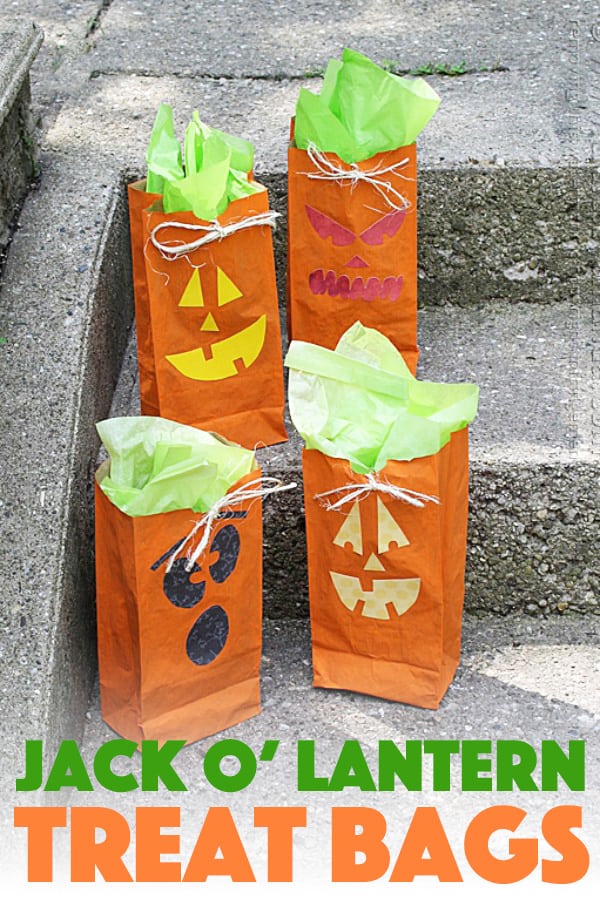 Halloween Jack O' Lantern Treat Bags