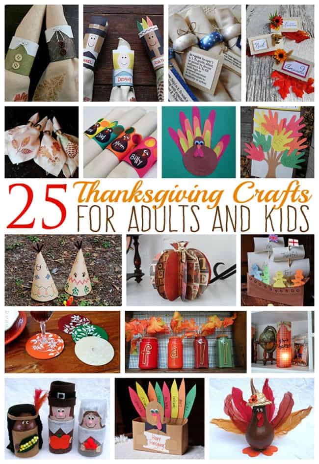 Thanksgiving crafts collage