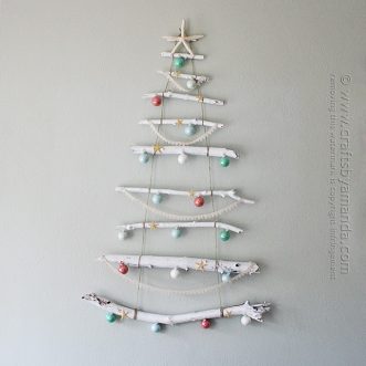 Coastal Branch Tree for Christmas by Amanda Formaro, Crafts by Amanda