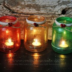 Glitter Christmas Tree Luminaries by Amanda Formaro, Crafts by Amanda