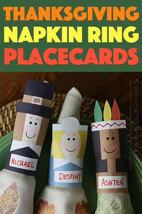 Thanksgiving Napkin Ring Placecards