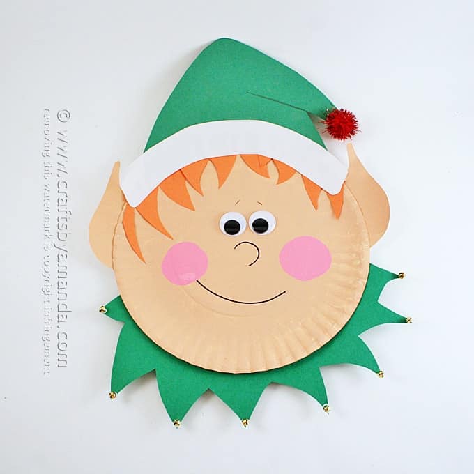 Paper Plate Elf - Crafts by Amanda