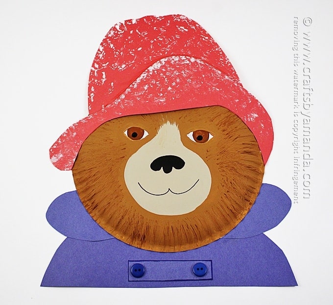 Paper Plate Paddington Bear by Amanda Formaro, Crafts by Amanda