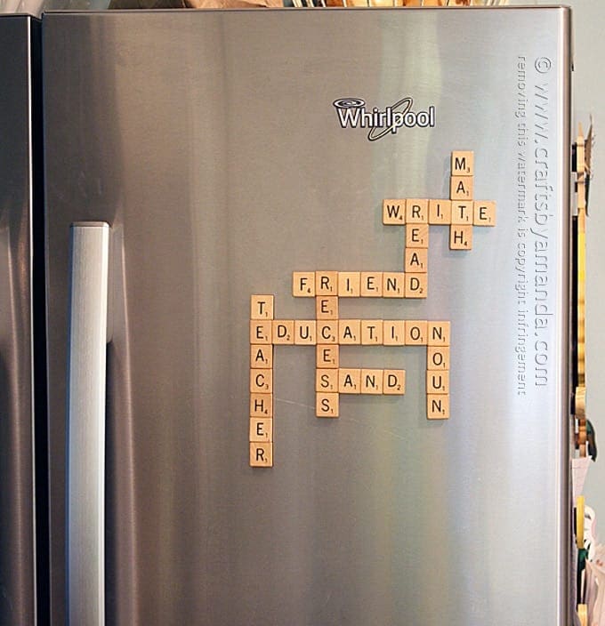 DIY Refrigerator Scrabble Game
