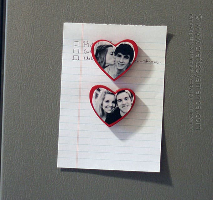 Heart Photo Magnets by Amanda Formaro, Crafts by Amanda