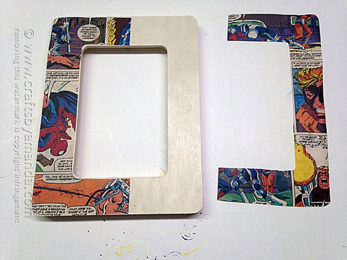 How to Make a Comic Book Decoupage Frame by Amanda Formaro, Crafts by Amanda