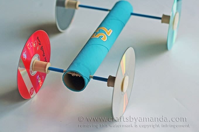 How to Make a Rubber Band Car by Amanda Formaro, Crafts by Amanda