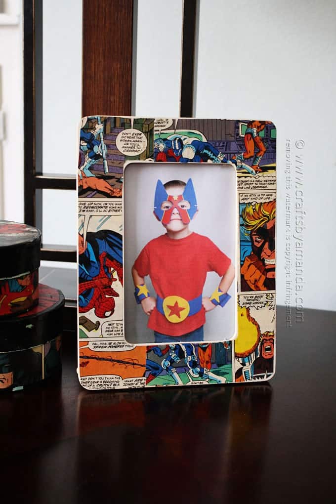 How to Make a Comic Book Decoupage Frame by Amanda Formaro, Crafts by Amanda