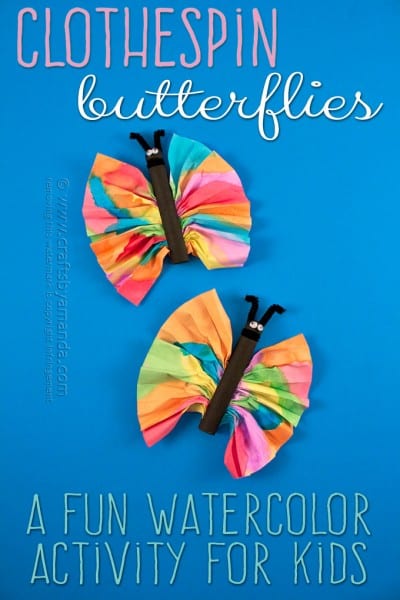 Watercolor Butterfly Craft for Kids