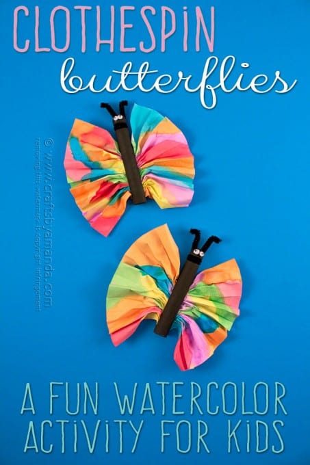 Watercolor Butterfly Craft for Kids