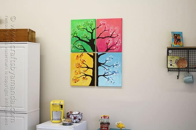 Button tree on wall