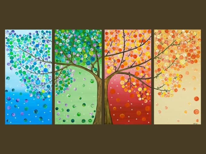 Inspiration for four seasons button tree