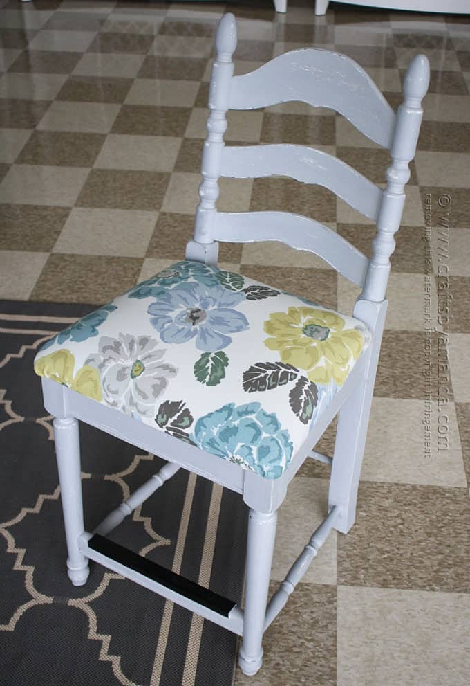 Craft Room Stool Makeover: Easy Reupholstering - Amanda Formaro, Crafts by Amanda