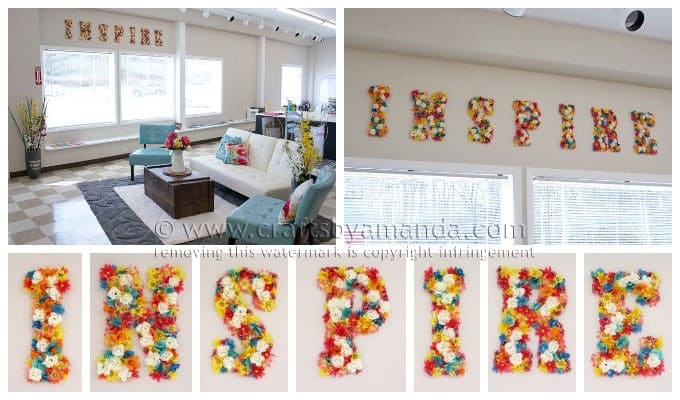 DIY Flower Wall Letters - Amanda Formaro, Crafts by Amanda
