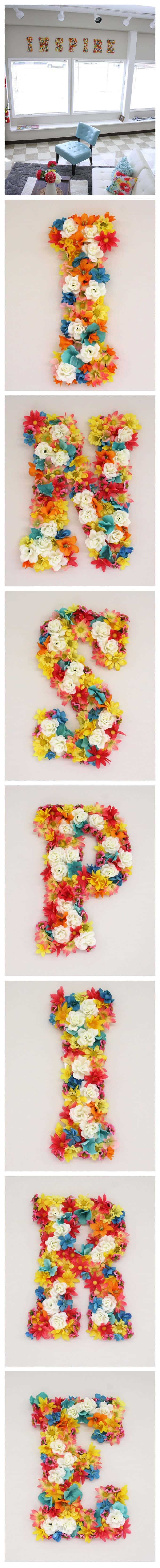 DIY Flower Wall Letters - Amanda Formaro, Crafts by Amanda