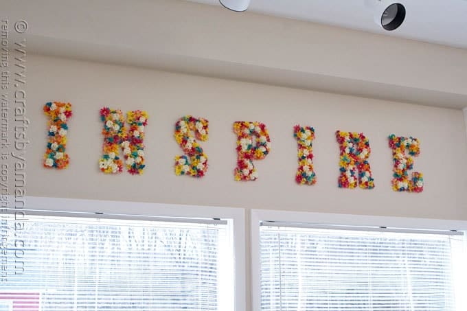 DIY Flower Wall Letters - Amanda Formaro, Crafts by Amanda