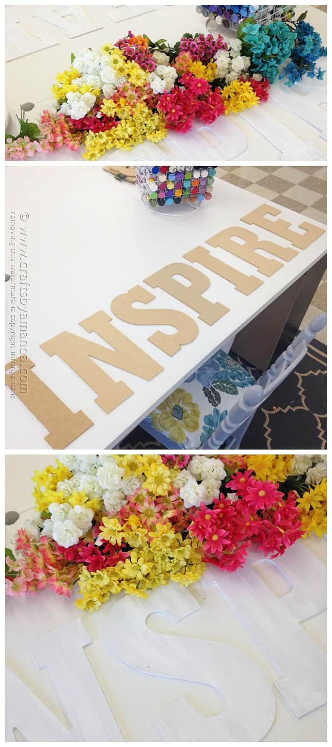 DIY Flower Wall Letters - Amanda Formaro, Crafts by Amanda