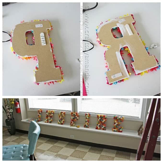 DIY Flower Wall Letters - Amanda Formaro, Crafts by Amanda