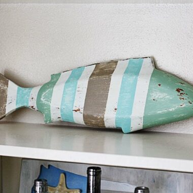 Striped Coastal Fish Decor by Amanda Formaro, Crafts by Amanda