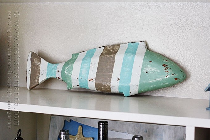 Striped Coastal Fish Decor by Amanda Formaro, Crafts by Amanda