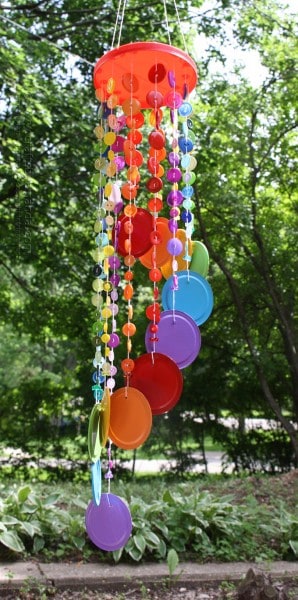 Button Wind Chime: Bursting With The Colors Of The Rainbow!