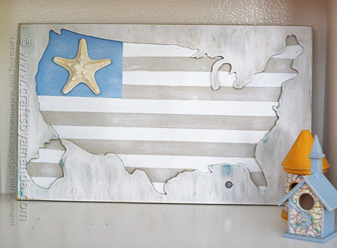 She took one incomplete wood U.S. map puzzle and turned it into two projects perfect for your home! (Amanda Formaro, Crafts by Amanda)