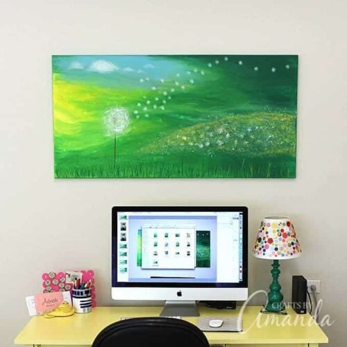 Dandelion Painting on Canvas - Crafts by Amanda