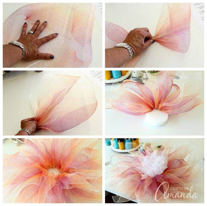 DIY Deco Mesh Flowers