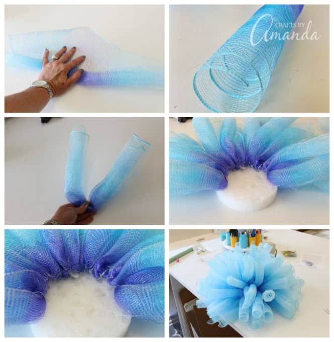 Deco Mesh Flowers How to make several varieties