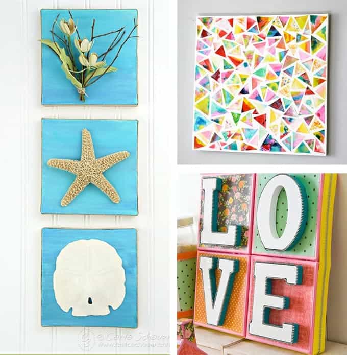 DIY Canvas Wall Art Ideas: 35+ canvas tutorials