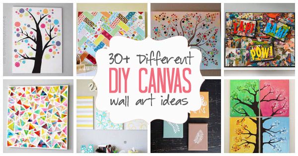 DIY Canvas Wall Art Ideas 35 Canvas Tutorials   DIY Canvas Wall Art Ideas FB 