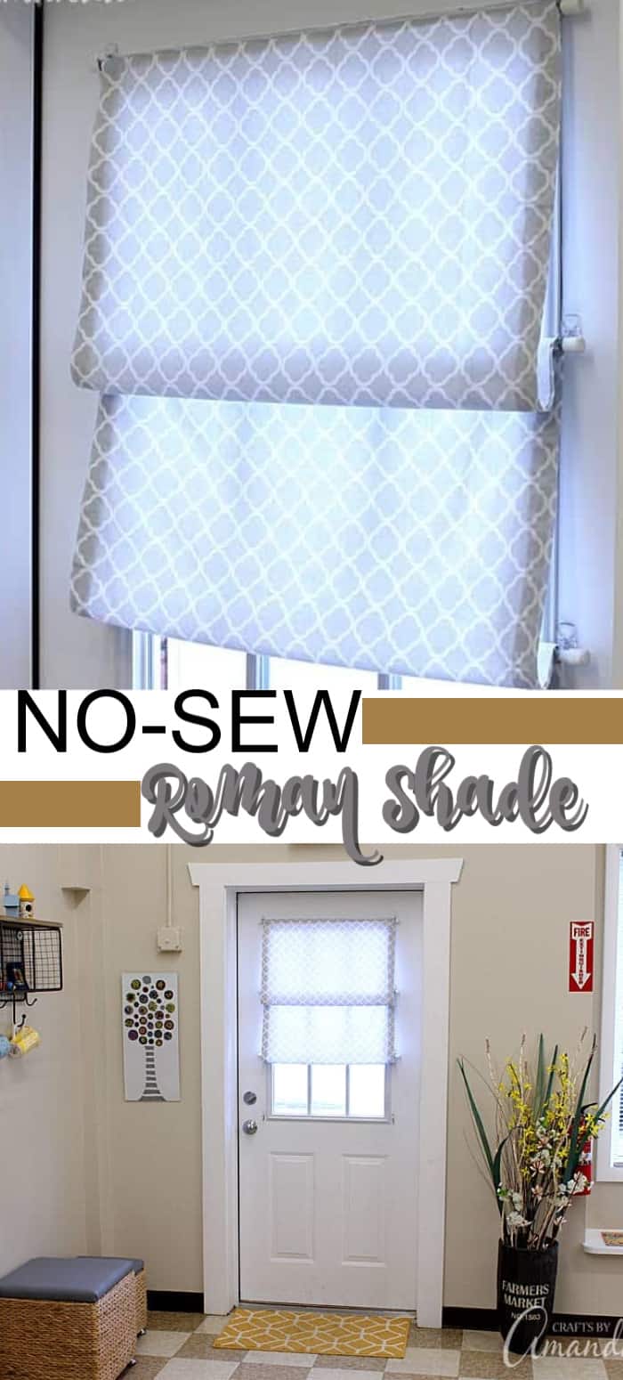 No Sew Roman Shade Tutorial - Crafts by Amanda - Home Decor Projects