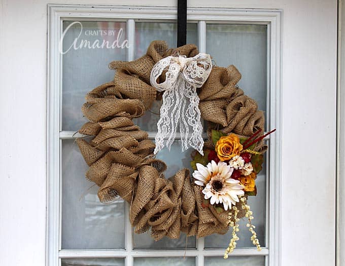 burlap wreath