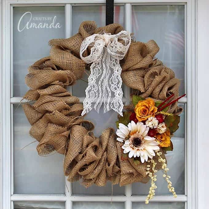 How to Make a Burlap Bow Wreath - Attempts At Domestication