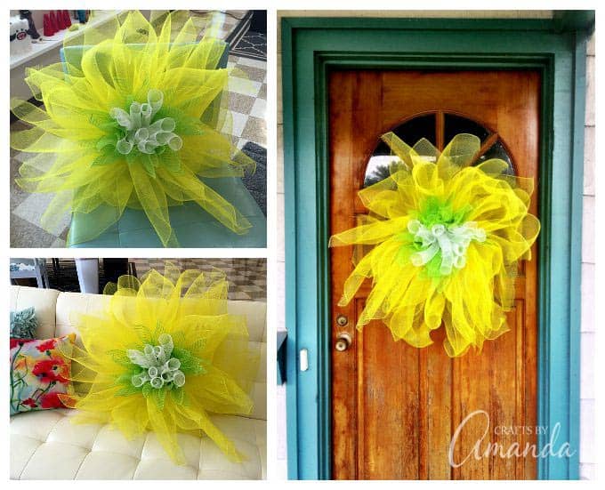 DIY Deco Mesh Flowers