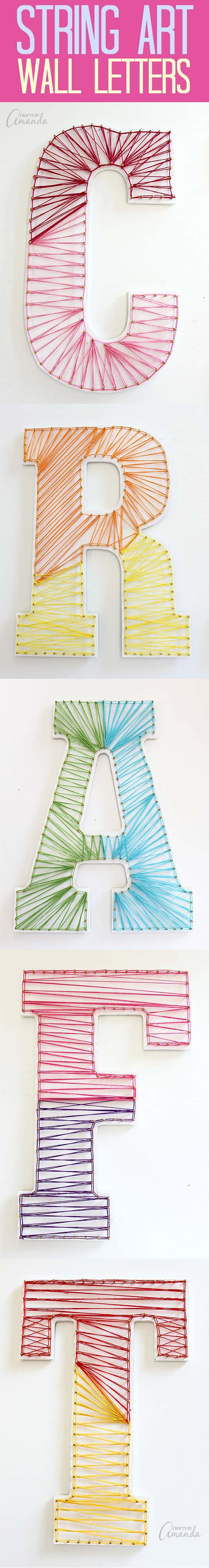 String Art: How to Make Colorful Wall Letters