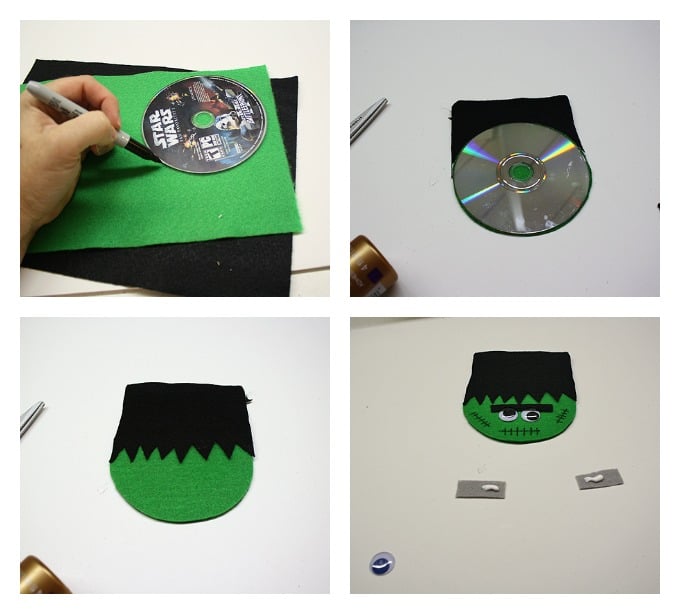 Recycle an old disc into some Halloween fun with this CD Frankenstein craft! This would make the perfect make & take for a Halloween party! 