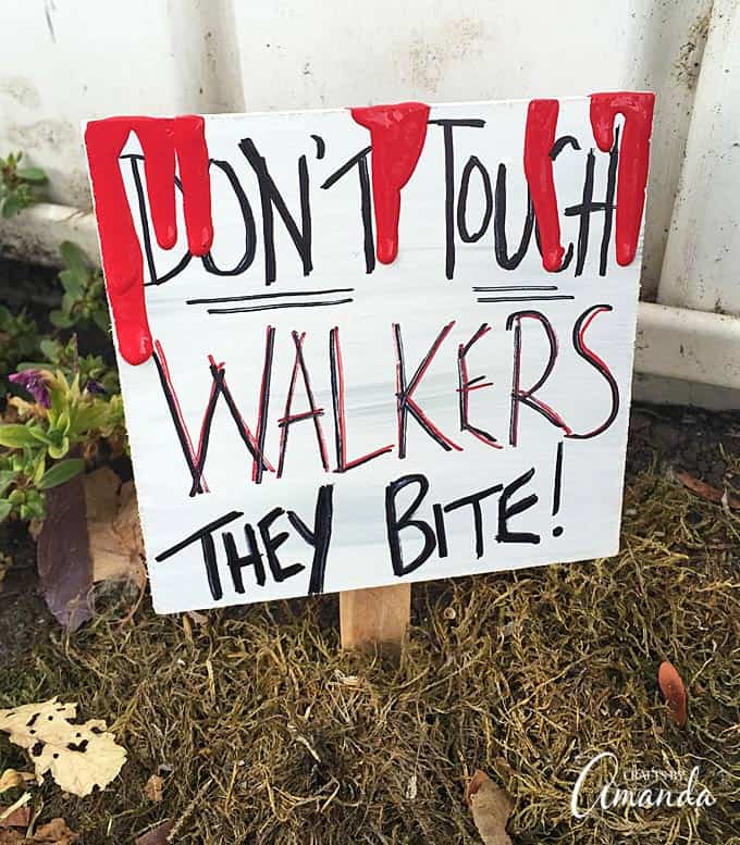 How to make a walking dead door that says "Don't Open, Dead Inside" as a Halloween prop. The perfect companion to my Barbie Zombies!