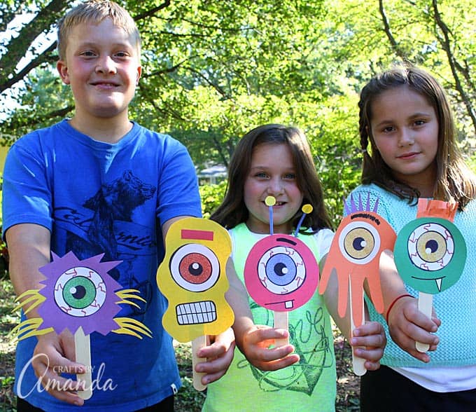 Use craft sticks and construction paper to make an endless assortment of silly popsicle stick monsters!