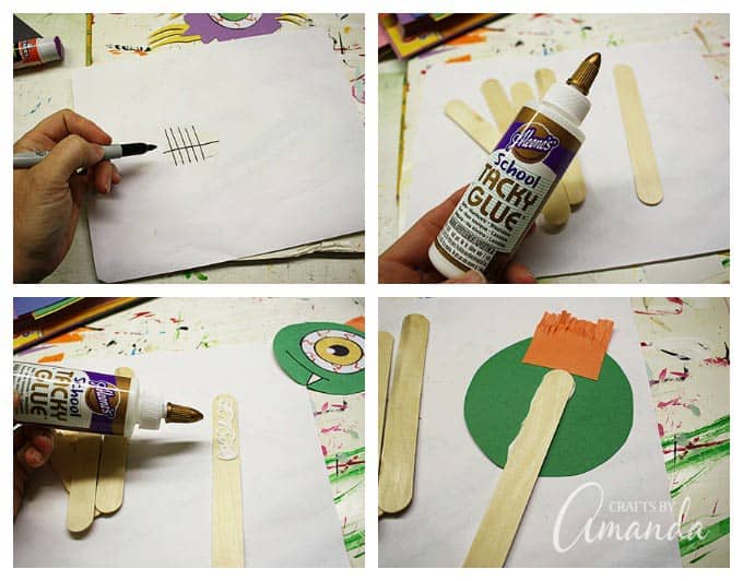 Use craft sticks and construction paper to make an endless assortment of silly popsicle stick monster puppets!