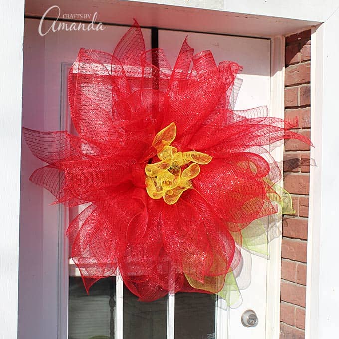 decomesh poinsettia wreath